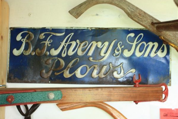 Sign for B.F. Avery & Sons Plows