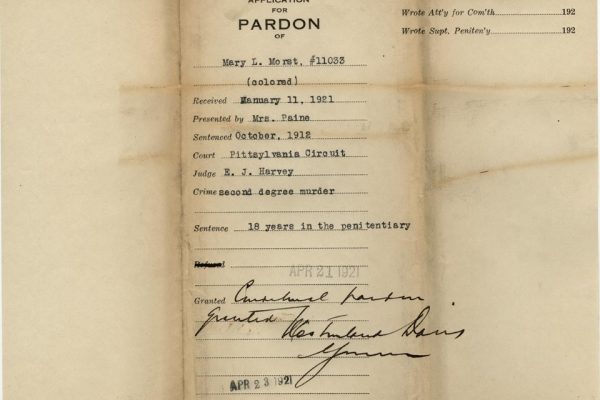 Mary L. Morst Pardon File