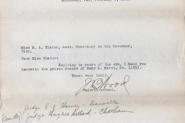 Letter from J.B. Wood