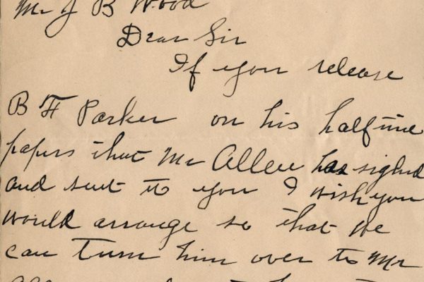 Letter from W.H. McMillan