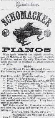 Schomacker Piano Ad