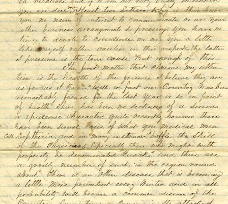 letter from J. S. Moore pg. 1