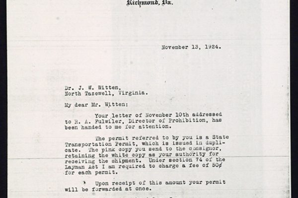 Letter from H.B. Smith