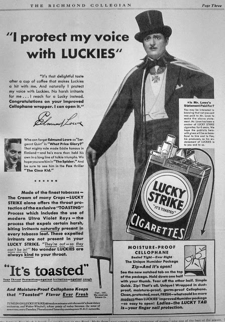 Cigarette Advertising in the 1930's – Early Years - The UncommonWealth