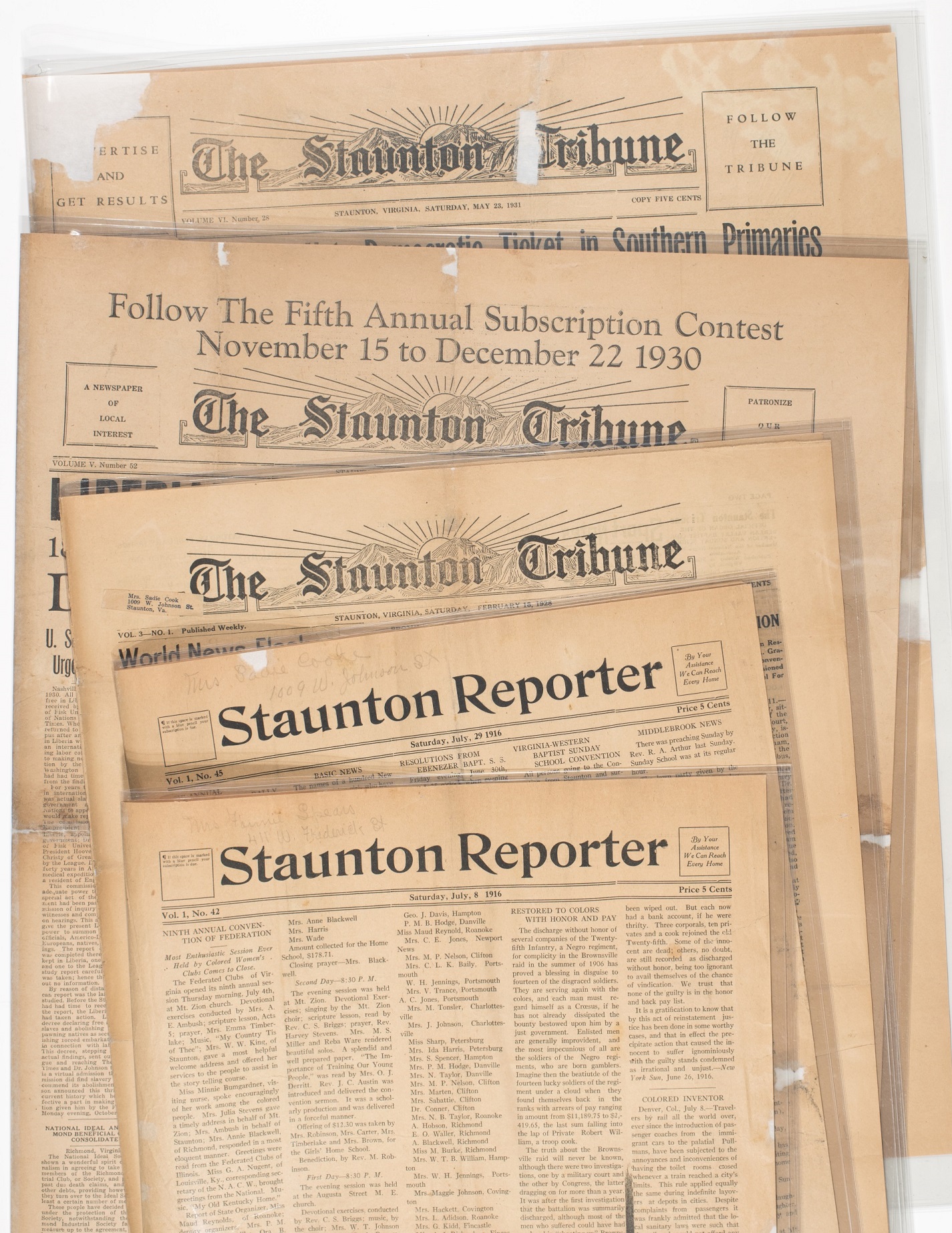 Before & After: The Staunton Tribune and Staunton Reporter