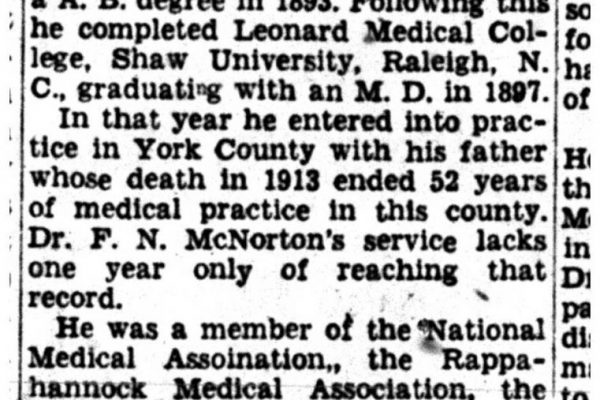 Obituary of McNorton