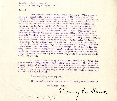 Governor Westmoreland Davis Executive Papers, 1914