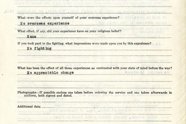 Questionnaire completed by Crowe III