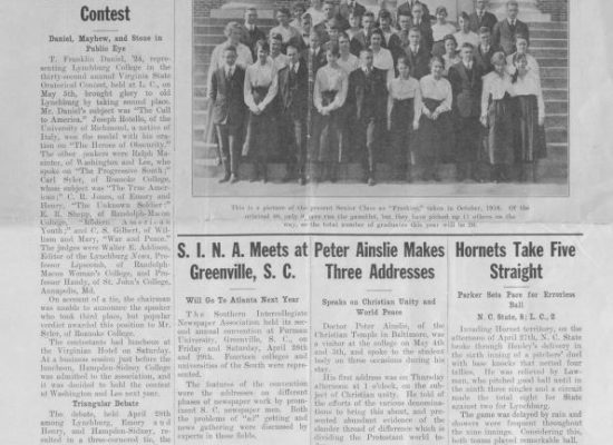 Critograph Front Page May 13, 1922